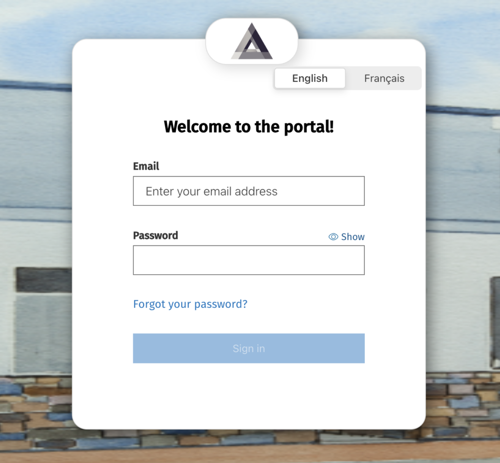 Image of portal login